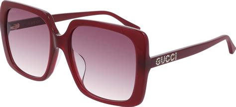 occhiali da sole firmati gucci colore rosso scuro|occhiali da sole gucci donna.